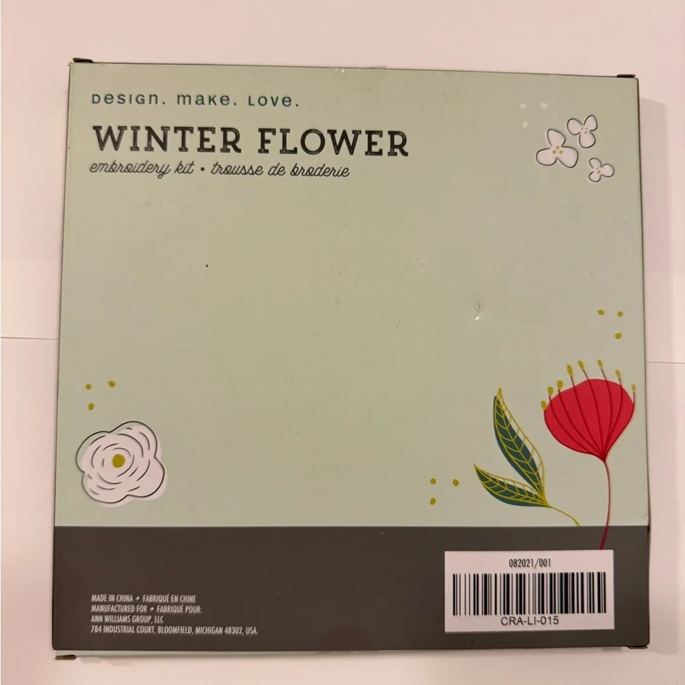 Craft Crush Winter Flower Embroidery Kit - Picture 2 of 2